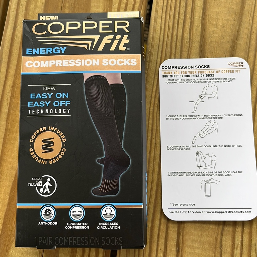 Copper Fit Compression Socks L/XL NIB